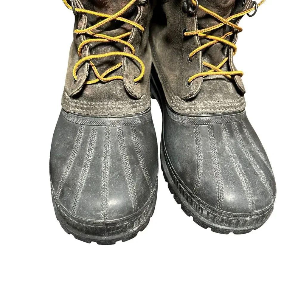 Sorel Kaufman Mens 10 Winter Pac Boots Brown Insulated Vintage USA GUC